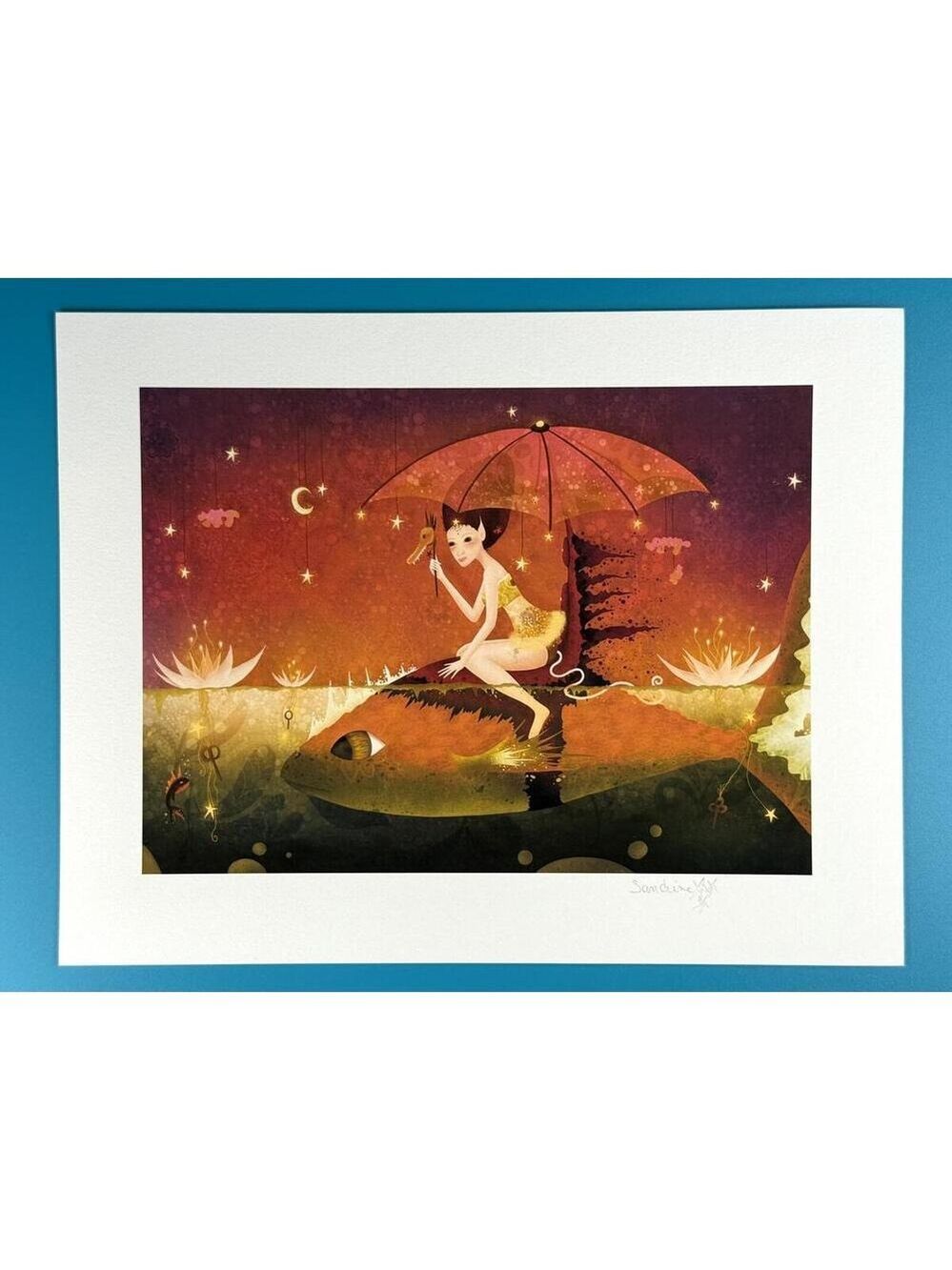 Sandrine Mercier Hommage SkyDoll Tribute illustration Signed Fantasy Art Print